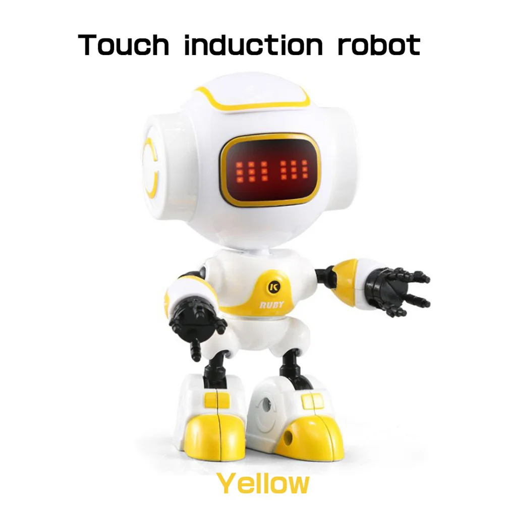 Сенсорное зондисветодио дный глаза RC робот умный голос DIY тело жест модель игрушки Сенсорное зондирование головы голосовой робот для детей Рождественский подарок