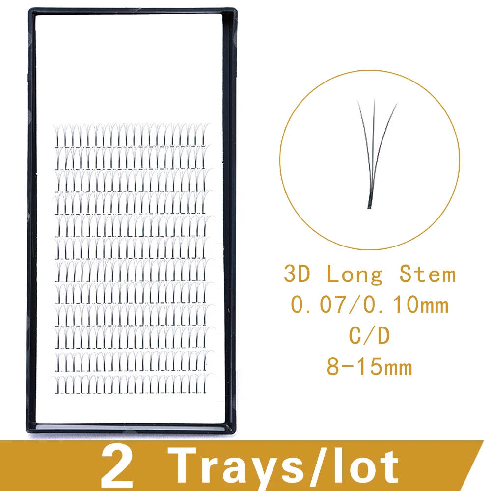 

2 Trays Volume Lash C/D Curl 3D 4D 5D Lashes Pre Made Fans High Quality Faux Cils Eyelashes Extensions Natural Eye Lash