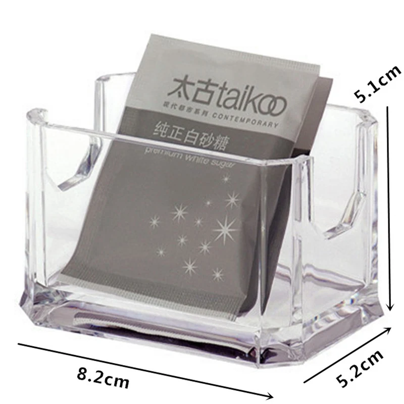 Practical Tea Bag Box Plastic Sugar Seat Eco-friendly Tea Sugar Bag Box Exquisite Solid Useful Kitchen Gadget