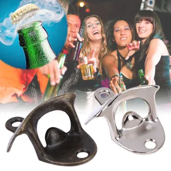 

Beer Bottle Opener Stainless Steel Retro Wall Mounted Beer Red Wine Opener Tool Home Bar Kitchen Accessories