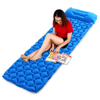 

Outdoor Beach Mattress Inflatable Sleeping Pad Camping Mat Moistureproof Fast Filling Air Mattress Cushion Sofa Bed with Pillow