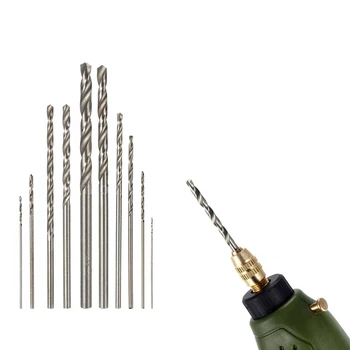 

10Pcs Mini Drill HSS Bit Set For Dremel Rotary Tool Electric Tools High Speed White Twist