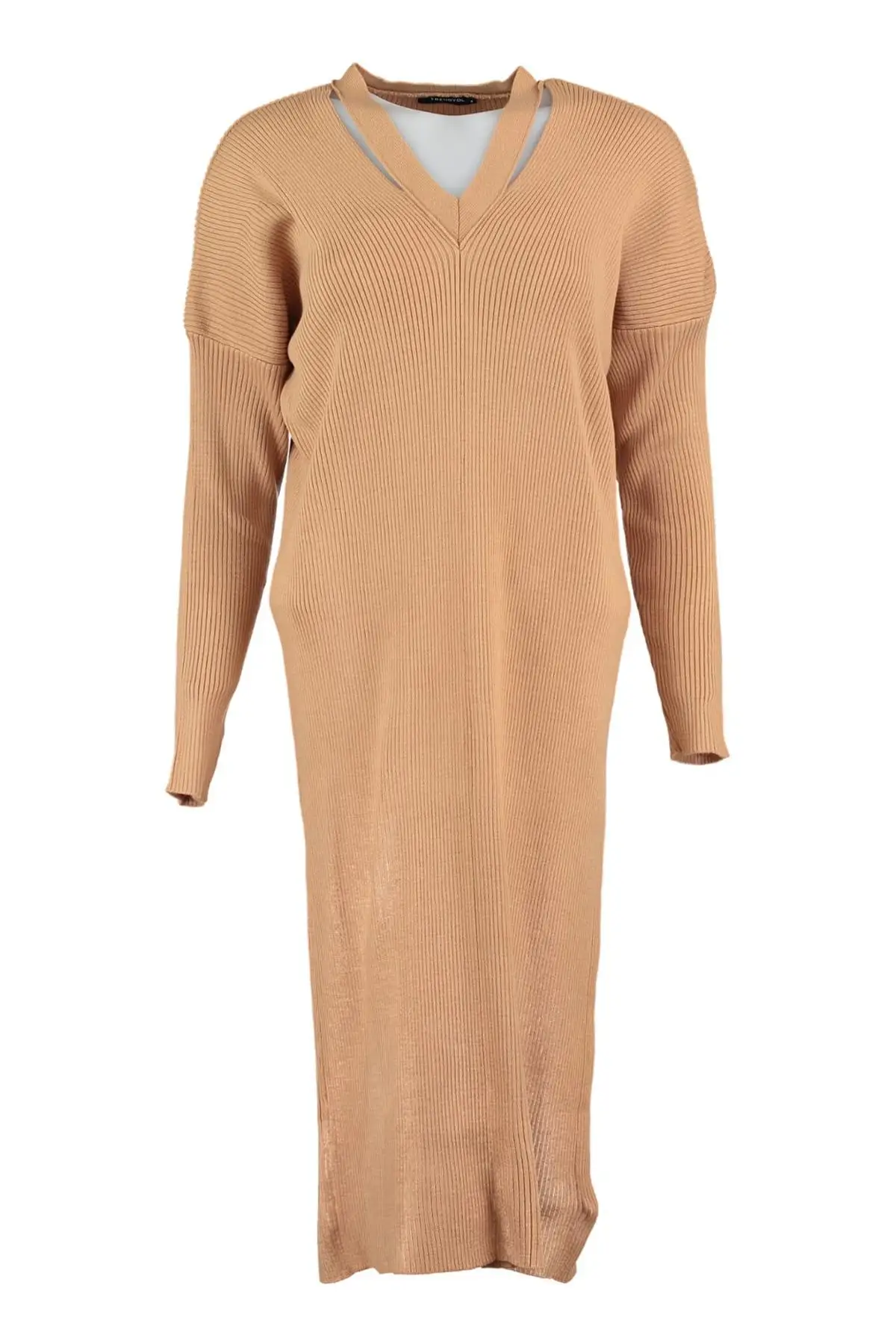 

Trendyol WOMEN-Camel Collar Detaylı Sweater Dress TWOAW20DU0008