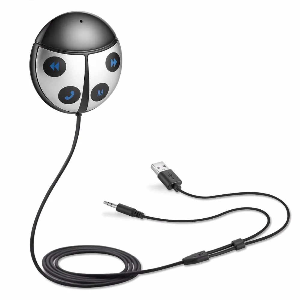 Bluetooth 4 0 Receiver Car Kits Portable Wireless Audio Adapter with 3 5mm Aux Jack NFC