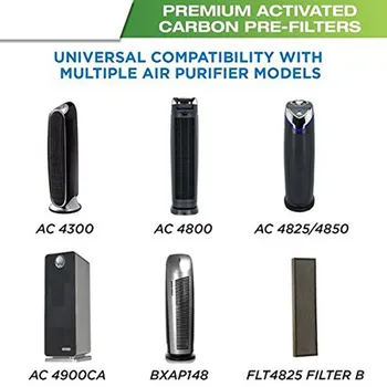 

Advanced Air Filters Premium Carbon Activated Replacement Pre Filter 6 Pack Compatible with Air Purifier Models AC4800 Series