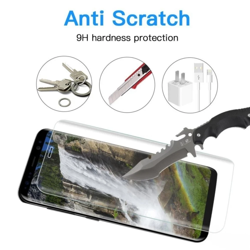 Защитное стекло HOPCHAM 9H для Samsung Galaxy S6 edge Plus закаленное с полным покрытием