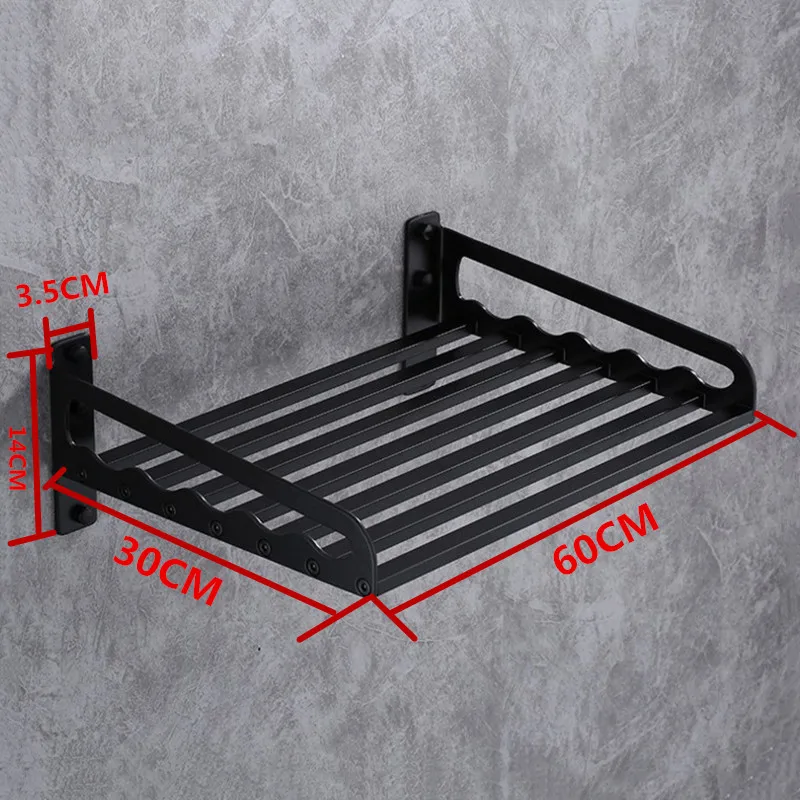 

Cheap Black Metal Powder Coated Wall Mounted Kitchen Microwave Oven Storage Rack Shelf Bracket,60x30CM