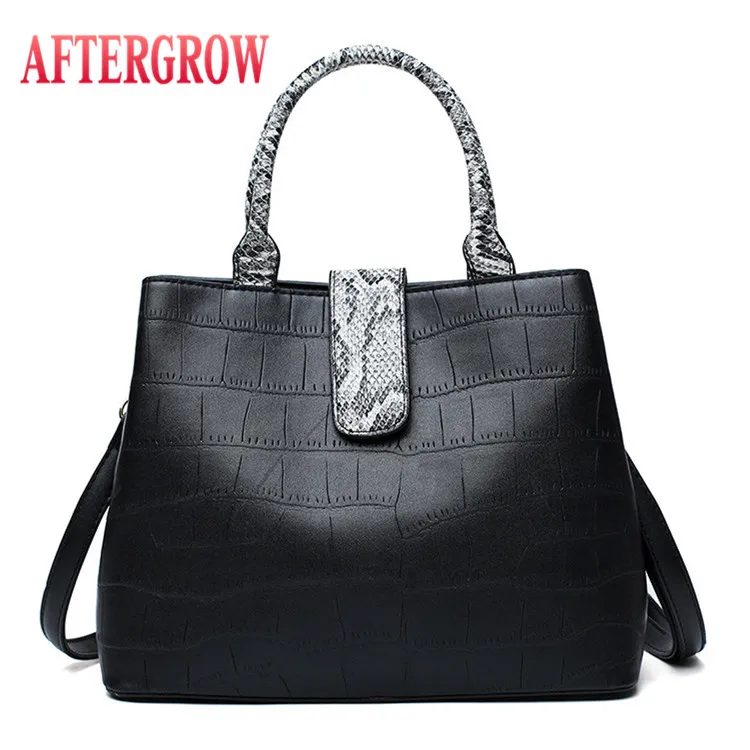 Новая женская сумка высокого качества с змеиным узором, известный бренд, женская дизайнерская классическая простая сумка из искусственной кожи, женская сумка-тоут