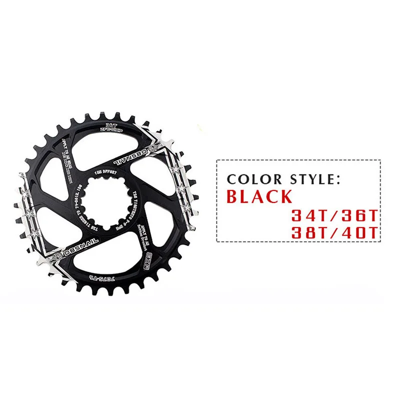 MTB велосипед GXP шатун 7075-T6 кривошипная цепь 34T 36T 38T 40T 170 мм для Sram GXP XX1 X9 XO X01 - Цвет: Chainring-40T-Black