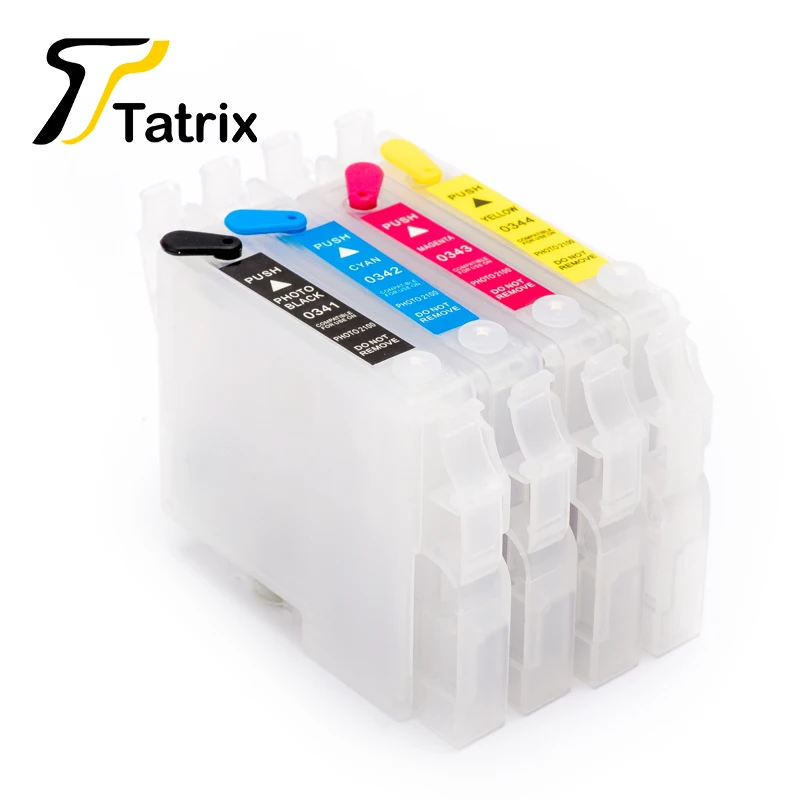 Для Epson 8PK 8 видов цветов T0341 T0348 с чипом многоразового использования чернильный