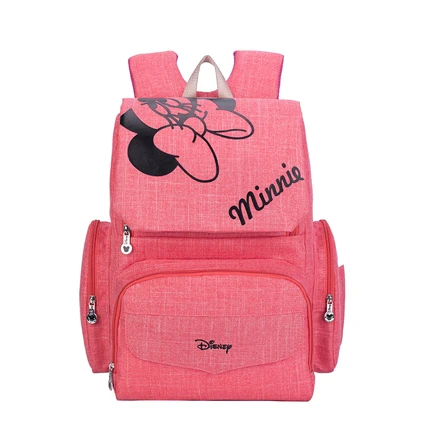 Disney Baby Organizer рюкзак Wickeltasche Пеленки сумки Maman Mochilas Maternales Микки маг Sac Bolsa Детская сумка для мамы - Цвет: Pink