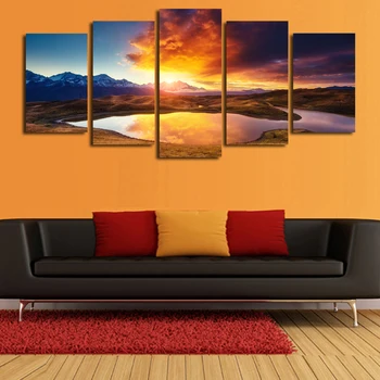 

Fallout Cuadros Decoracion 5 Pcs(no Frame) Colorful Clouds Landscape Print Painting On Canvas Wall Art Home Decor Living Room
