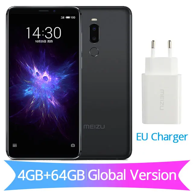 Глобальная версия Meizu Note 8, 4 Гб Оперативная память 64 Гб Встроенная память Note8 мобильный телефон Snapdragon 632 Octa Core 5,9" Full HD Экран двойной реальные Камера - Цвет: Black EU Charger