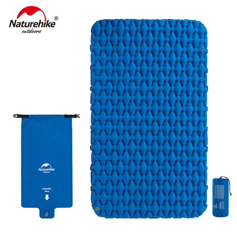 Naturehike Lightweight Moisture-proof Air Mattress Nylon TPU Sleeping Pad Inflatable Mattress Camping Mat For 2 Person