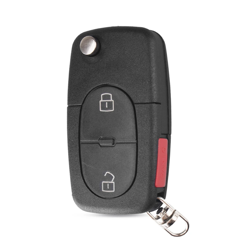 KEYYOU 2/2+ 1/3/3+ 1 кнопки складной чехол для выкидного ключа Подходит для Audi TT A2 A3 A4 A6 A8 Quattro дистанционный ключ чехол с лезвием CR2032 - Количество кнопок: 5 Кнопок