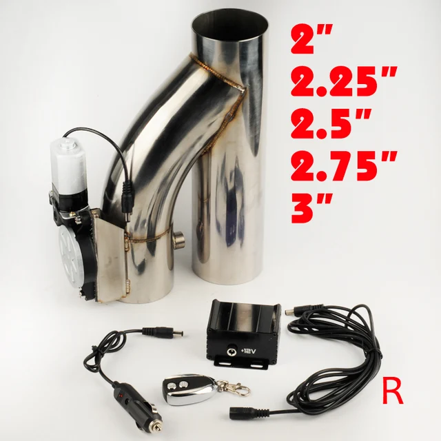 Performance Stainless Steel Y Pipe cutout Electric Exhaust Catback Down