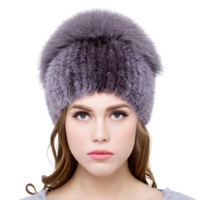 JKP женская шапка из меха норки и лисы с меховыми ушками, защитная крышка и обильная подкладка, зимняя теплая Модная шапка discountDHY18-14