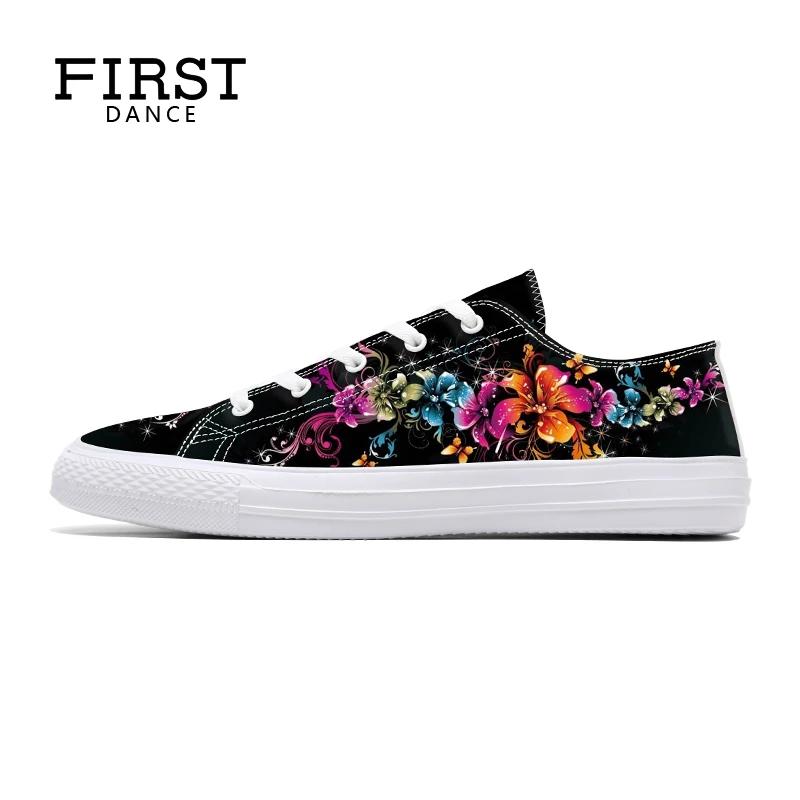 FIRST-DANCE-Fashion-Black-With-Flower-Shoes-Women-Classic-Canvas-Shoes-3D-Floral-Women-s-Casual (2)