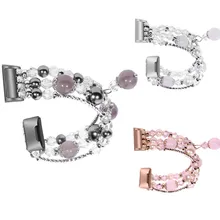 Металлический браслет ювелирных изделий замена силиконовые аксессуары Напульсники часы ремешок Ремешок Браслет с металлическим каркасом для Fitbit charge3