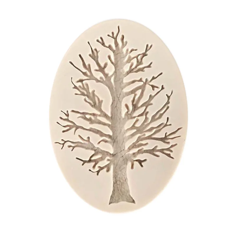 

3D Christmas Tree Branch Silicone Mold Nonstick Fondant Cake Candy Jelly Soap Chocolate Decorating Mould Sugarcraft Baking Tool