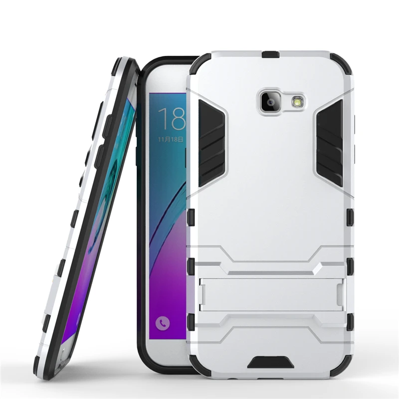 2 in 1 Hard PC+Soft Silicone Rugged Rubber Kickstand Case For SAMSUNG Galaxy A7 2017 A720 Armor Shockproof Phone Holder Cover (12)