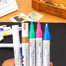 Permanent Marker White Oil-Ink Mark Pens Stationery school & office supplies cd mark marker wood marker pen rock 12 Color