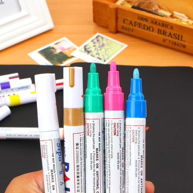 Permanent Marker White Oil Ink Mark Pens Stationery School Office Permanent Marker White Oil Ink Mark Pens Stationery School Office Supplies Cd
