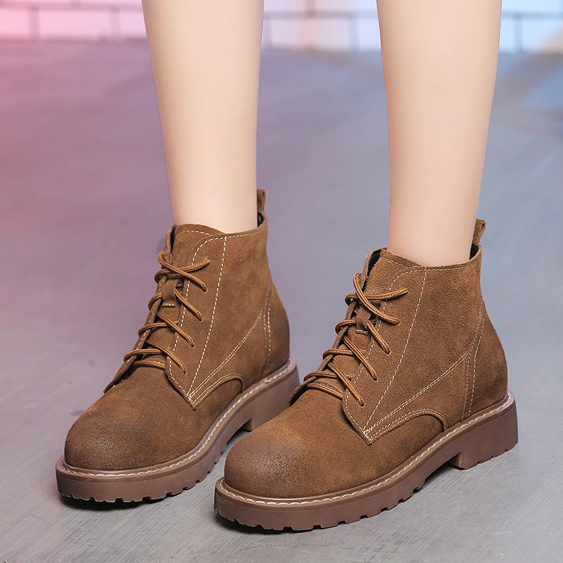 

Women brand boots 2018 new women Martin boots retro ankle antislip women snow boots autumn boots women motorcycle shoes