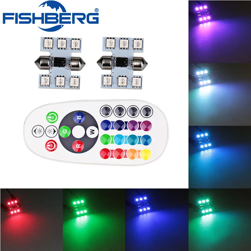 2 * пульт дистанционного управления для салона автомобиля RGB LED Автомобильный