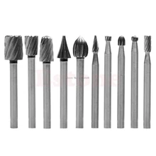 For 10PC/Set Rotary File Electric Grinding Polishing Head Engraving Cutter DIY Wood Tool Promotion