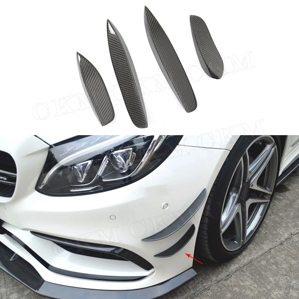 Передний бампер из углеродного волокна класса C Боковая Отделка для Mercedes Benz W205 C63