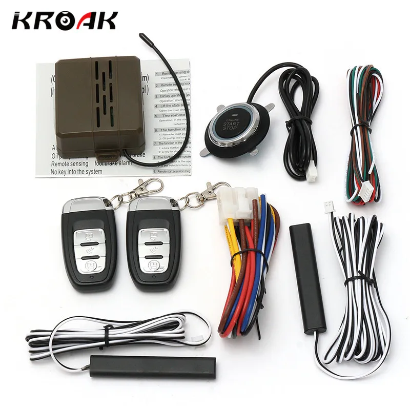 

Kroak Mulitifuntion Smart E Models Remote Control Car Alarm Start Keyless Entry System Push Button Start Stop System