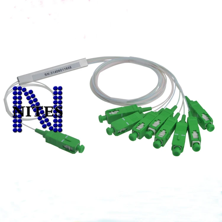 

High quality 0.9mm mini Fiber Optic PLC Splitter 1x8 SC APC Connector