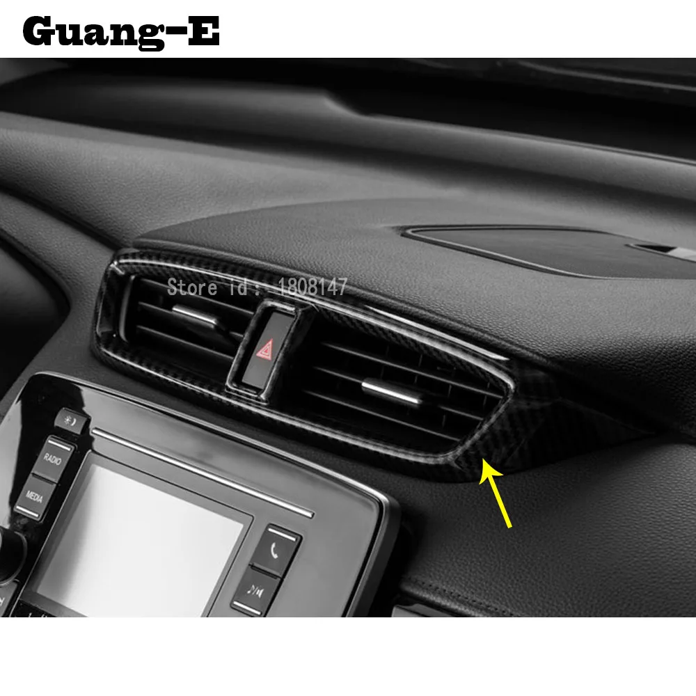 Для Honda CRV CR-V Автомобильная наклейка внутреннее среднее декоративное покрытие детектор Отделка Передняя розетка кондиционера вентиляционные детали