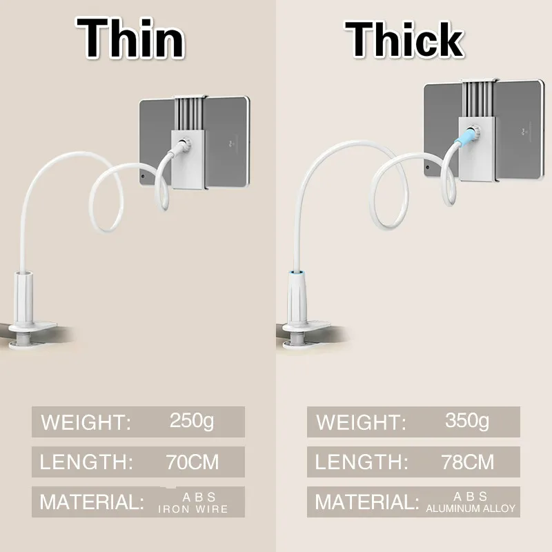  Flexible Tablet Stand Holder For iPad Mini Air Kindle Samsung Phone For Iphone 3.5-10.5 inch Lazy B