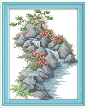 

scenery Well-proportioned home decor Cross Stitch kits cotton 14ct white 11ct print embroidery DIY handmade needlework wall