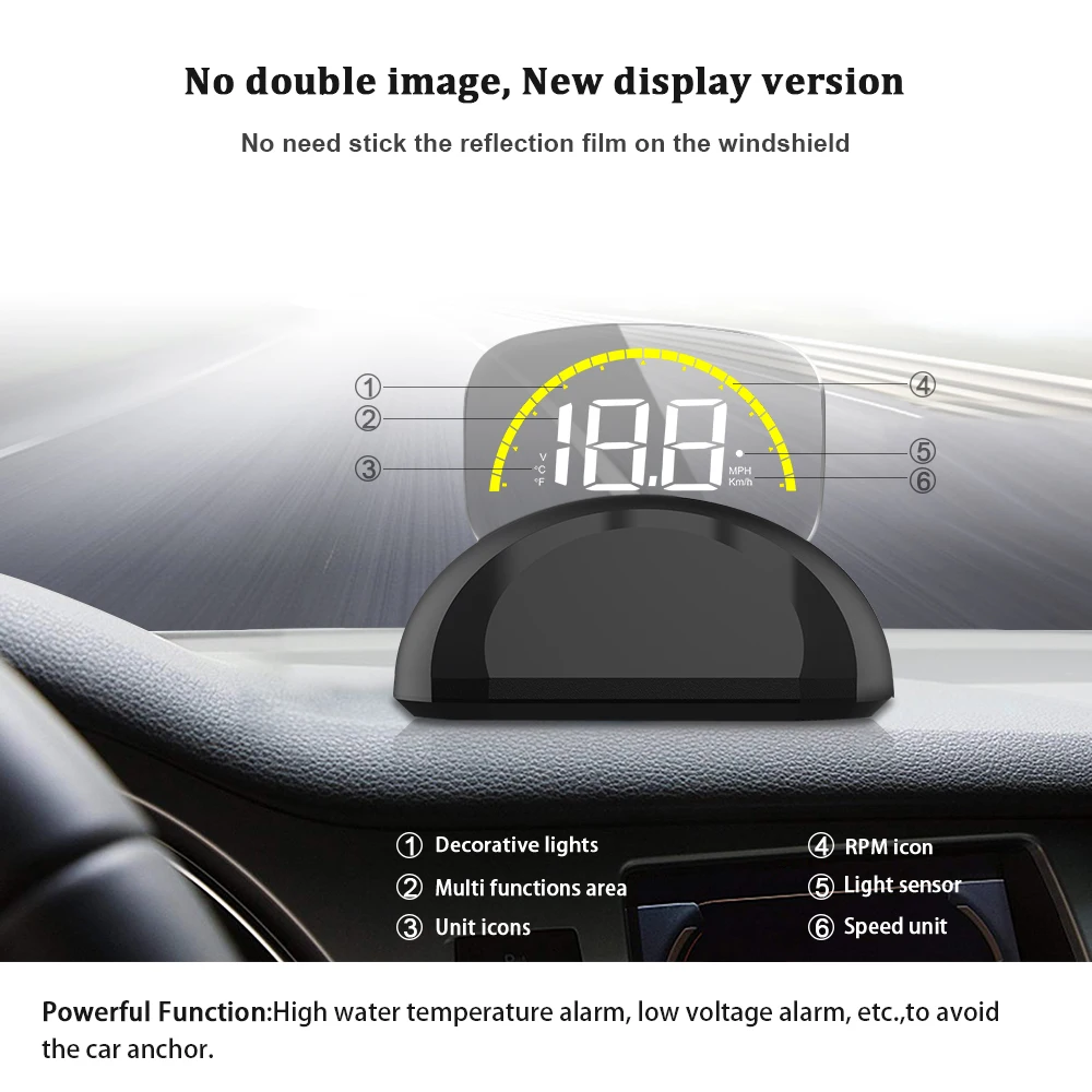 Автомобильный диагностический проектор WiiYii C700S HUD с дисплеем OBD2 GPS системой