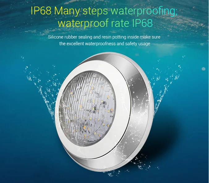 Milight 9 Вт 15 Вт 27 Вт IP68 свет RGB для использования в грунтовых водах+ CCT подводный светильник Настенный 27 Вт RGB+ CCT PAR56 Светодиодный свет бассейна 433 МГц