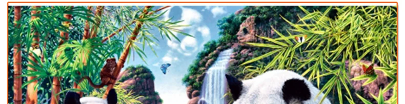 hot sale crystal art cross stitch Chinese pandas diamond painting animal full mosaic picture for wall 5d rhinestone embroidery1752_04