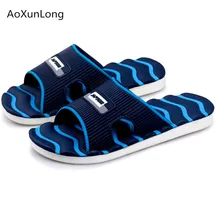 Мужские летние тапочки в полоску, размеры 36-45 унисекс, модные шлепанцы для отдыха, Нескользящие домашние Тапочки для ванной, большие размеры