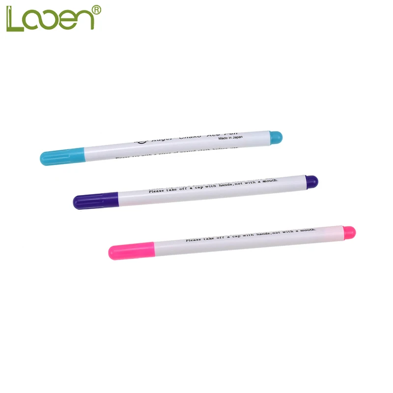 

3pcs/set Stitch Markers Soluble Cross Stitch Water Erasable Pens Grommet Ink Fabric Marking Pens DIY Needlework Sewing Tools
