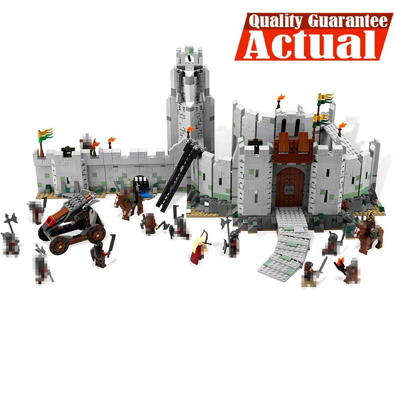 

In Stock Lepin 16013 The Lord of the Rings 1368Pcs Series The Battle Of Helm' Deep Model Building Blocks Bricks Educational Toys