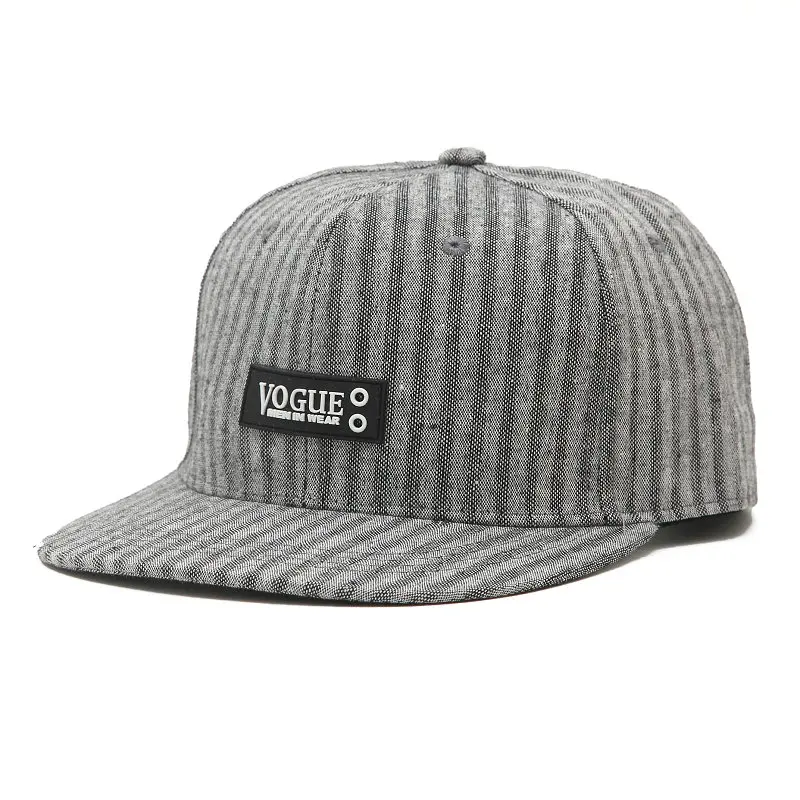 Unisex Bone Baseball Cap with Long Brim for Summer Fashion Striped Hats