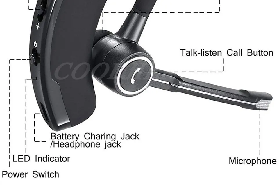 COOLJIER V8S бизнес Bluetooth гарнитура для автомобиля Bluetooth Handsfree Беспроводные bluetooth наушники с микрофоном для iPhone Xiaomi samsung