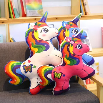 

60cm/70cm Hot Unicorn Plush Animals Toys Stuffed Rainbow Horse Pillow Cushion Toys Valentine Gifts Kids Girls Toys