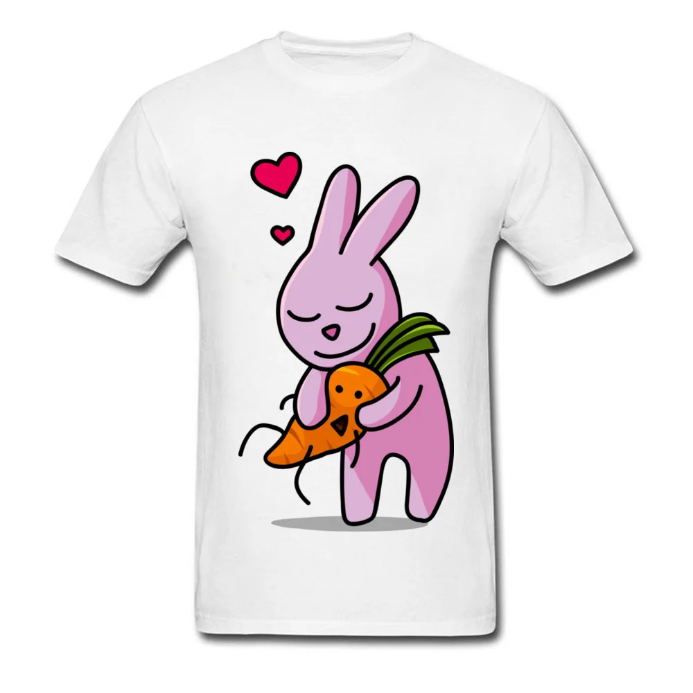 Kawaii/модные футболки из чистого хлопка с рисунком кролика и морковки для