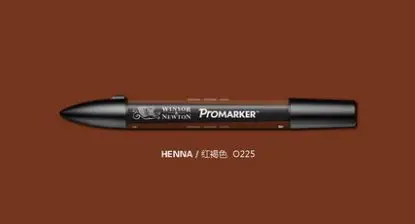 Winsor& Newton ProMarkers двухконцевые графические маркеры профессиональные ручки для дизайна красные и оранжевые - Цвет: henna