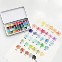 Импортные Феникс 36 цветные акварельные пигменты из Японии