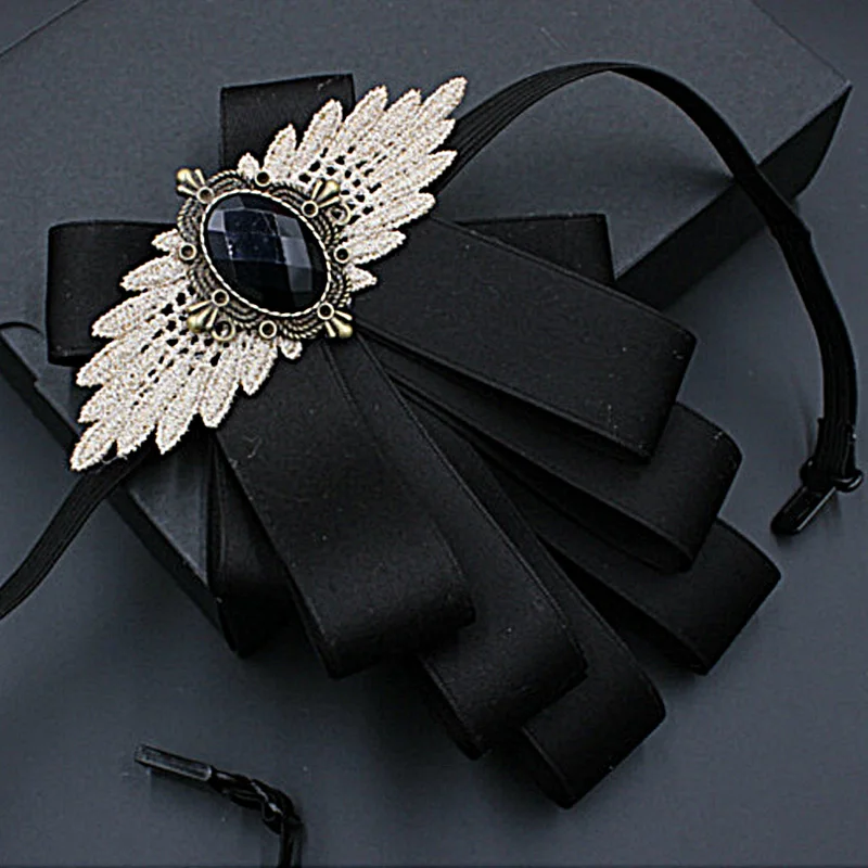 Мужской костюм с галстуком-бабочкой, воротник с цветочным принтом, рубашка для жениха, шафера, для свадьбы, вечеринки, церемонии, многослойный галстук, мужские аксессуары - Цвет: Black 2