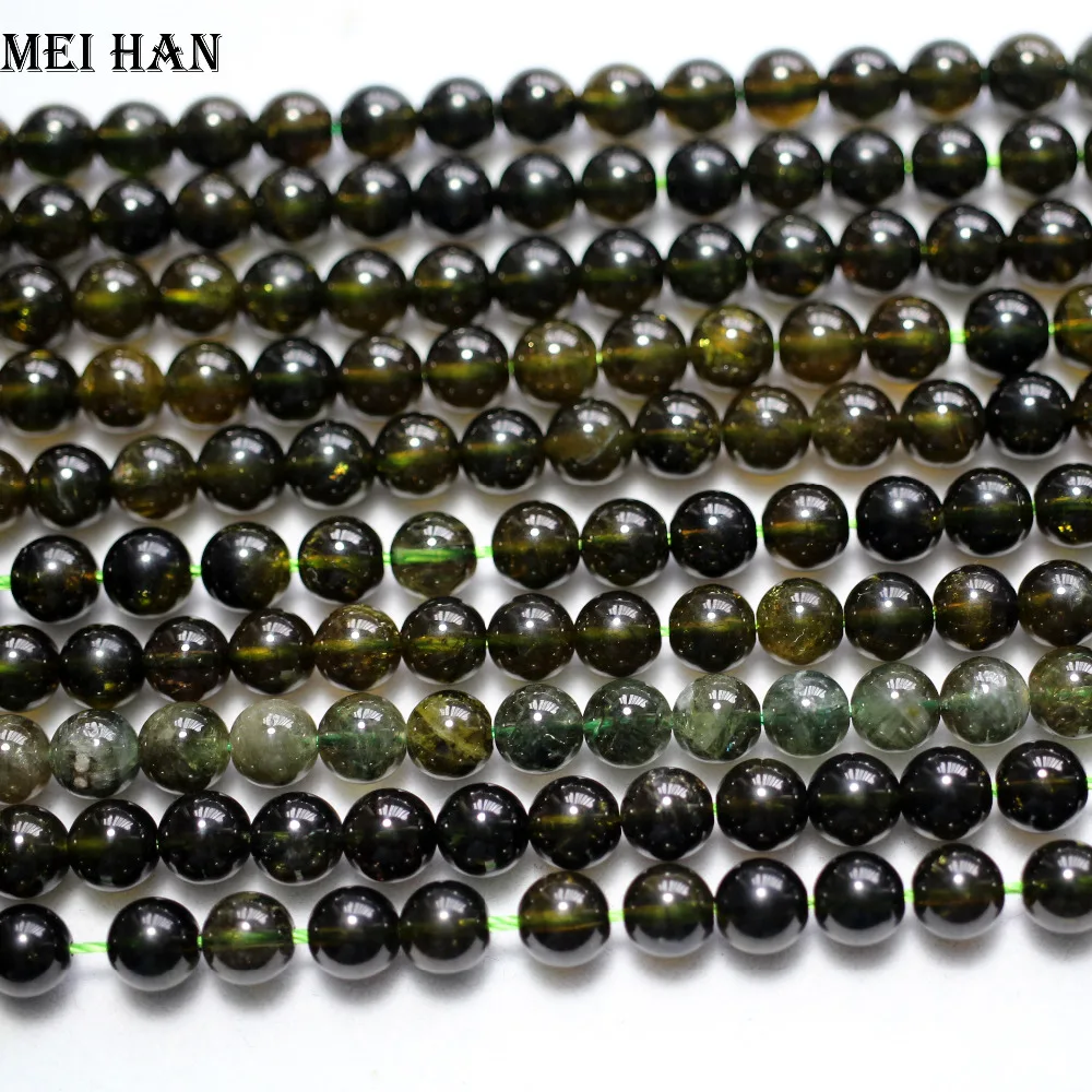

Wholesale (approx 51pcs/set/33g) 7+-0.2mm A+ natural rare Kornerupine stone beads smooth round stone for jewelry DIY design